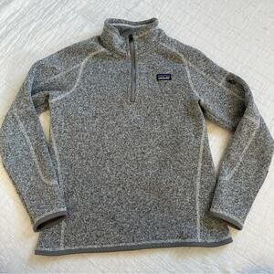 Patagonia Kids' Better Sweater 1/4 Zip Fleece 14 Grey